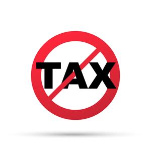 tax free sign