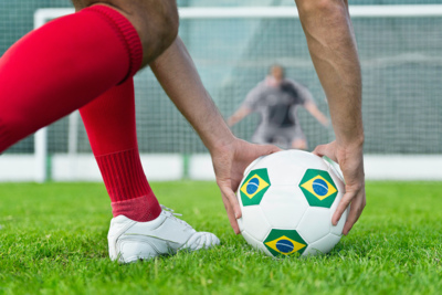 Player Placing Ball on Penalty Spot