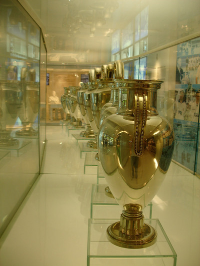 Real Madrid's European Cup and Champions League Trophies
