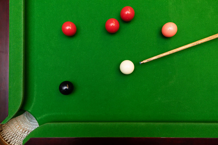 Snooker Shot on the Black Ball