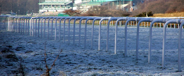 Newcastle Racecourse with Heavy Frost