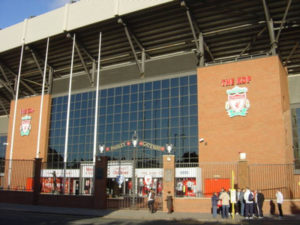 Kop End at Liverpool's Anfield Stadium