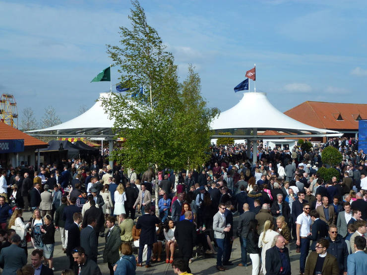Crowd At Newmarket for the Guineas Festival