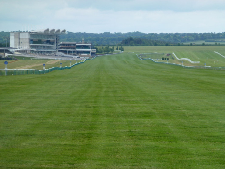 View Towards the Finish Line at Newmarket's Rowley Mile Course
