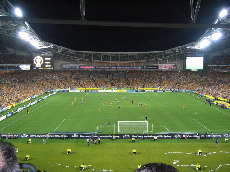 Australia vs Uruguay at Stadium Australia for the 2006 World Cup qualifyers