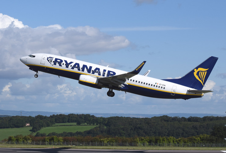 Ryanair Plane Taking Off