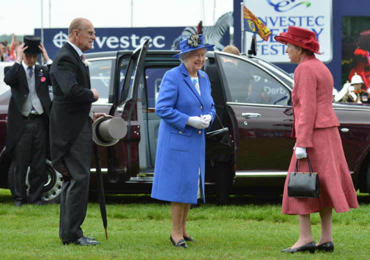 The Queen, Prince Philip and Princess Anne at the Derby