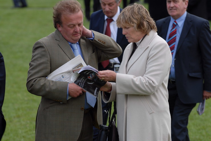 Alastair Down with Jessica Harrington at the 2007 Punchestown Festival