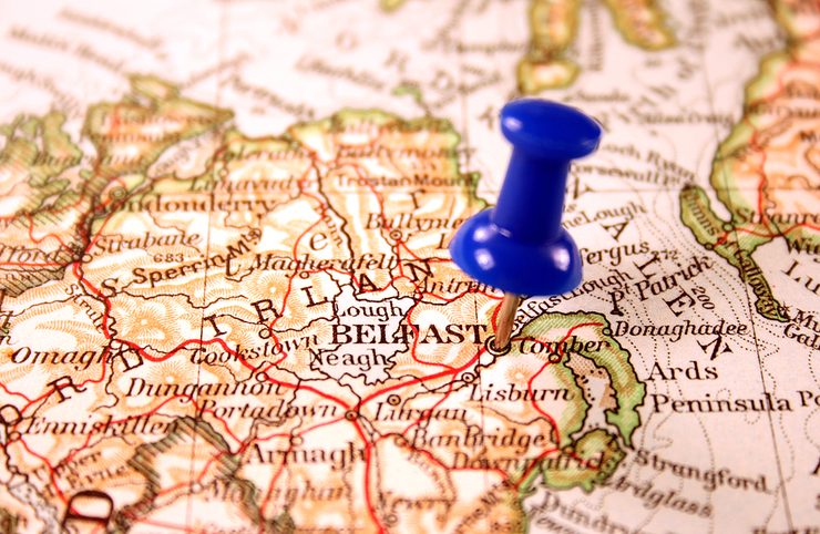 Blue Pin in Map of Belfast