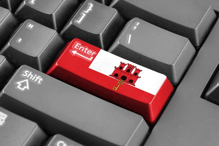 Gibraltar Flag Keyboard Enter Button