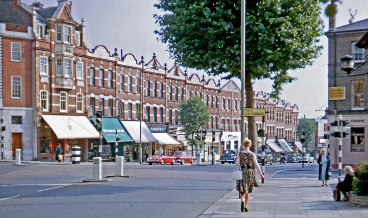 High Road, East Finchley, London in 1962