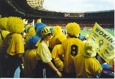 Woking Fans at the 1997 FA Trophy Final