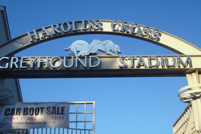 Harold's Cross Greyhound Stadium sign