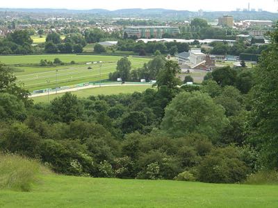 Nottingham Greyhound Stadium in the distance